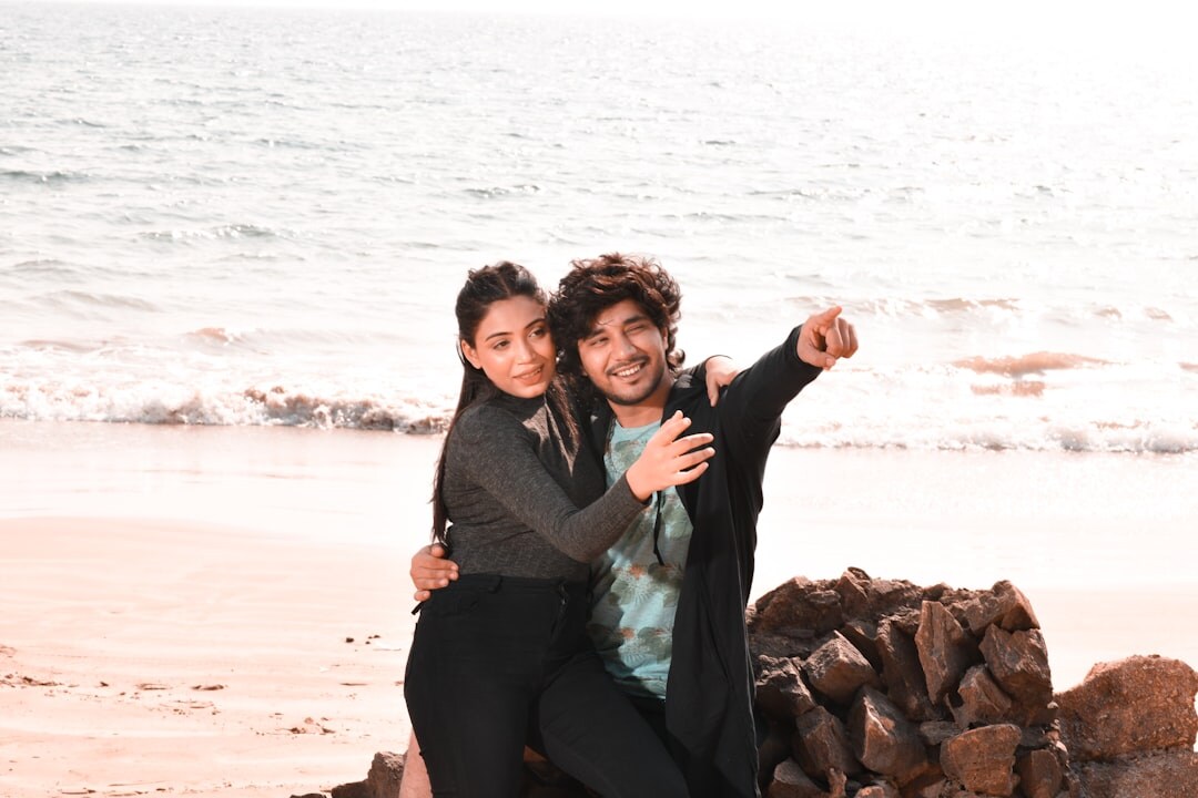 celebrity couple posing